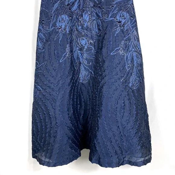 SOLD-Teri Jon Jacquard Off Shoulder Gown - Picture 5 of 11